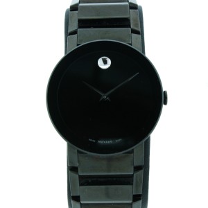 Movado black sapphire watch new arrivals