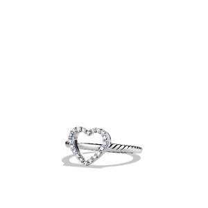 David Yurman Sterling Silver Diamond 10mm Open Heart Ring Buy at TrueFacet
