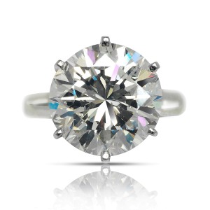 10 CARAT ROUND CUT I COLOR VS2 CLARITY DIAMOND ENGAGEMENT RING 14K WHITE GOLD CERTIFIED 10 CT I VS2 BY MIKE NEKTA Other Buy at TrueFacet