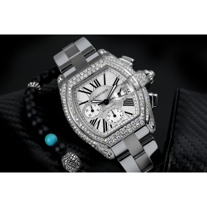 Cartier roadster xl diamond discount