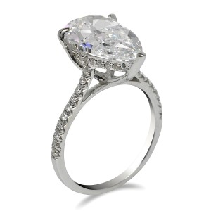 6 CARAT PEAR SHAPE E COLOR INTERNALLY FLAWLESS DIAMOND ENGAGEMENT RING 18K WHITE GOLD GIA CERTIFIED 5 CT E IF BY MIKE NEKTA Other Buy at TrueFacet