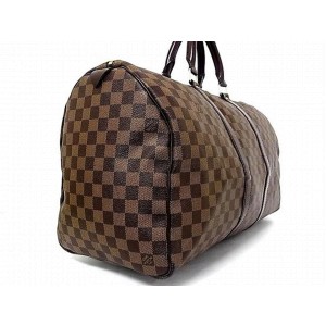 Louis Vuitton Damier Ebene Keepall 50 Boston Duffle Bag 240064