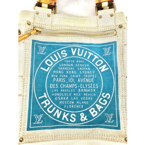 Louis Vuitton Trunks Stamp Globetrotter Globe Mm 5lv621 Beige X Blue Canvas Tote Louis Vuitton Buy at TrueFacet