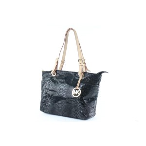 Michael kors black patent leather tote clearance