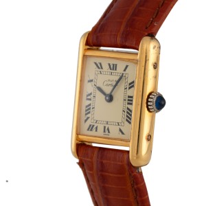 Cartier Tank Vermeil Vintage 20.5mm Womens Watch Cartier Buy at TrueFacet