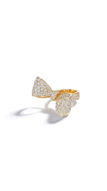 Bow Diamond Ring & Pav