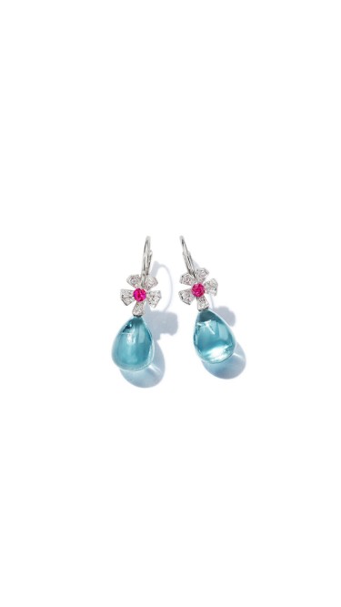 Wonderland Teardrop Aquamarine Earrings