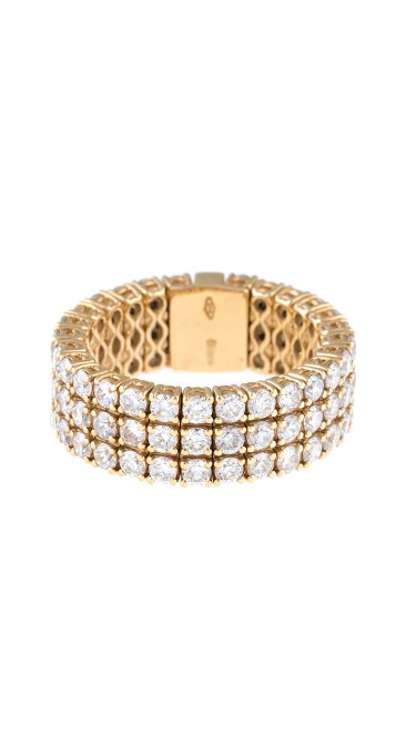 Stretch Collection 18K Yellow Gold Diamonds Ring
