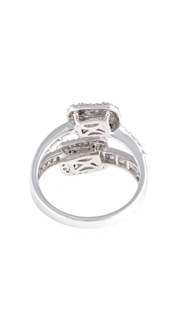 Mosaic Collection 18K White Gold Diamonds Ring