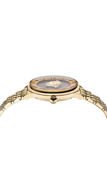 La Medusa 38MM Yellow Gold Case Black Enamel Dial Womens Watch
