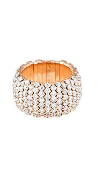 Stretch Collection 18K Rose Gold Diamonds Ring
