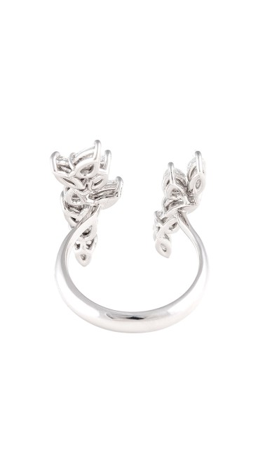 Unique Collection 18K White Gold Diamonds Ring
