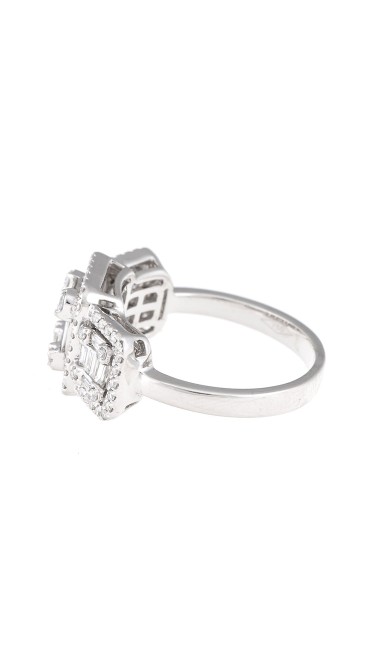 Mosaic Collection 18K White Gold Diamonds Ring