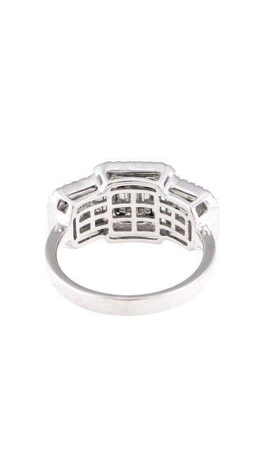 Mosaic Collection 18K White Gold Diamonds Ring