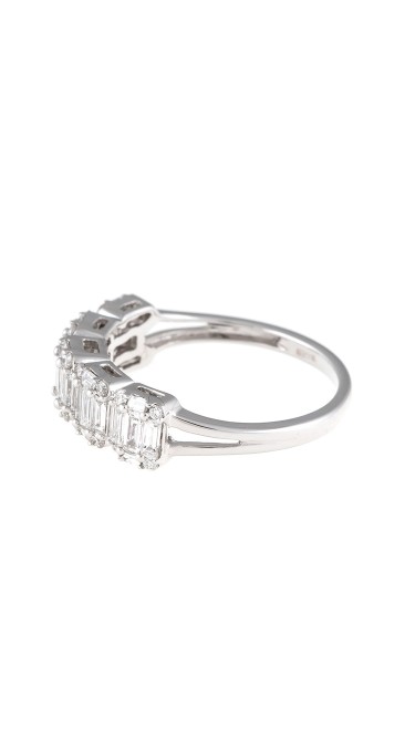 Mosaic Collection 18K White Gold Diamonds Ring