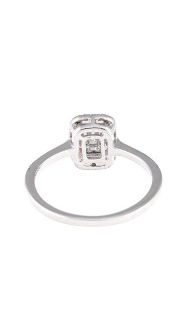 Mosaic Collection 18K White Gold Diamonds Ring
