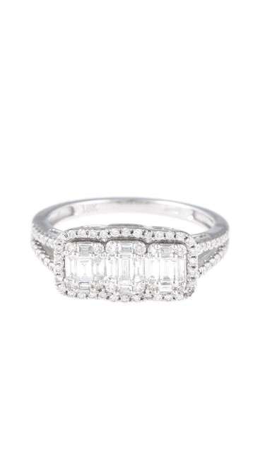 Mosaic Collection 18K White Gold Diamonds Ring