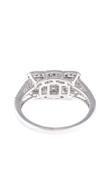 Mosaic Collection 18K White Gold Diamonds Ring