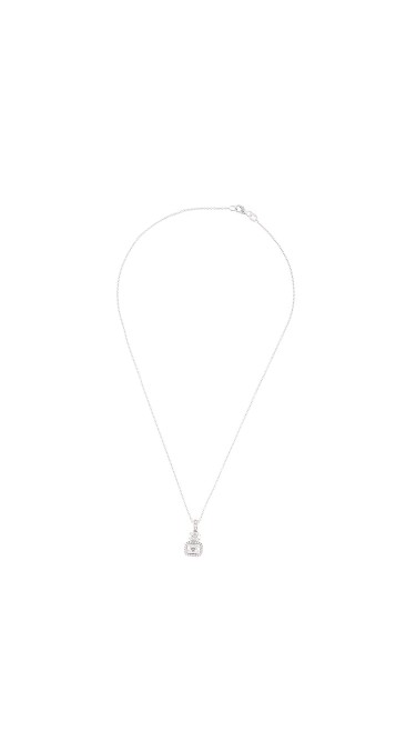 Mosaic Collection 18K White Gold Diamonds Necklace
