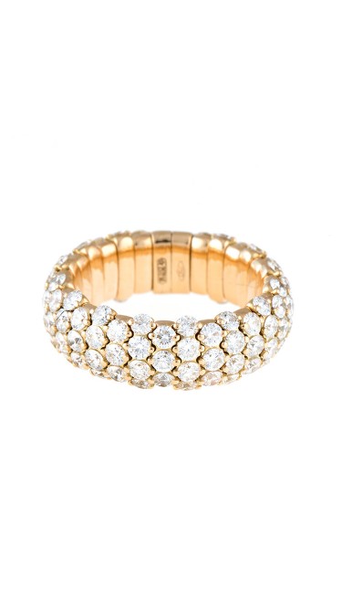 Stretch Collection 18K Yellow Gold Diamonds Ring