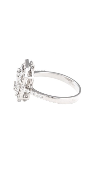 Mosaic Collection 18K White Gold Diamonds Ring