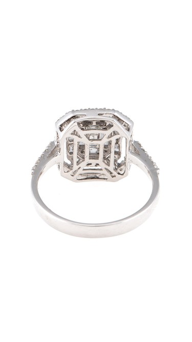 Mosaic Collection 18K White Gold Diamonds Ring