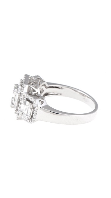 Mosaic Collection 18K White Gold Diamonds Ring