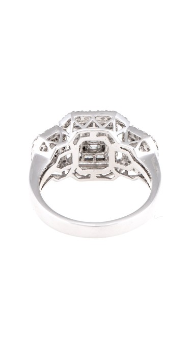 Mosaic Collection 18K White Gold Diamonds Ring