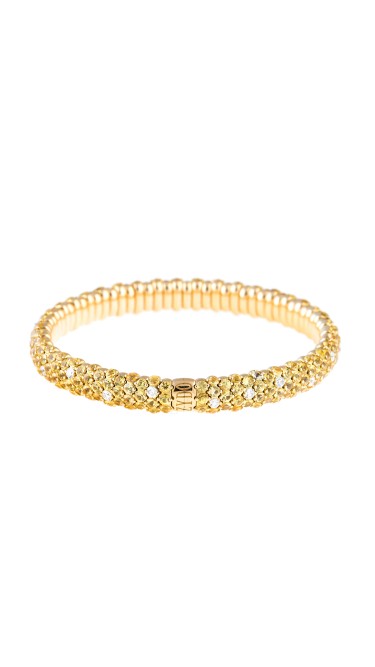 Stretch Collection 18K Yellow Gold Diamonds and Sapphires Bracelet