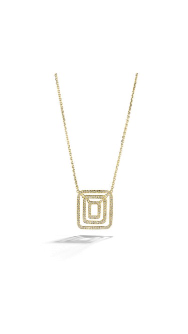 Piece Square Swing Diamond Necklace - Small