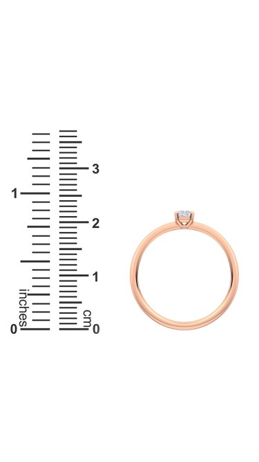 0.25 Ct Cushion Cut Petite Lab Grown Diamond Ring in 14K Rose Gold 