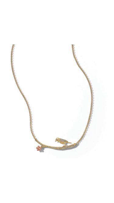 Wonderland Lovebird Diamond Twig Necklace