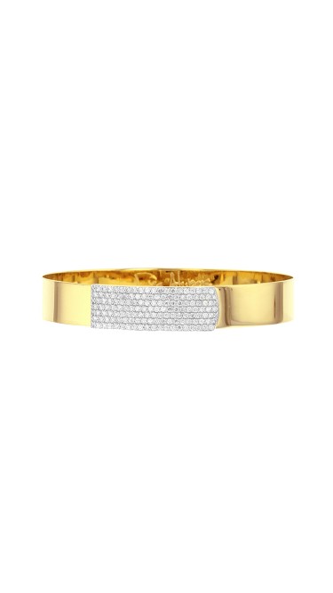 Yellow Gold and Diamond Medium Strap Bracelet