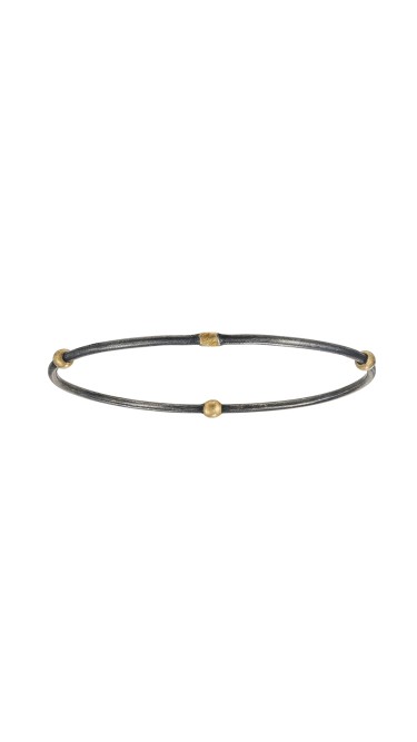 Yossi Harari Jewelry Oxidized Gilver Jane Stack Bangle
