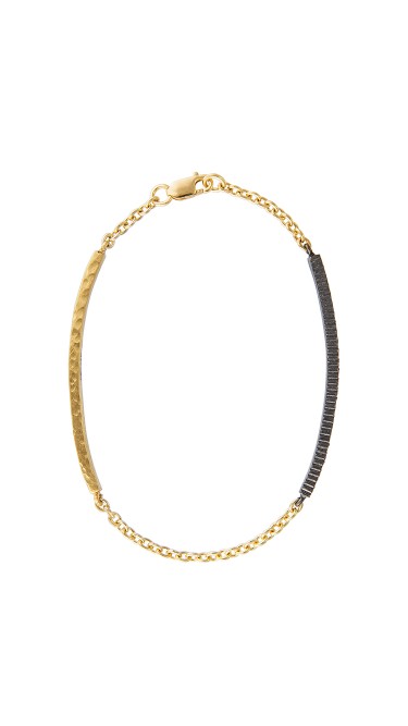 Yossi Harari Jewelry  18k Gold Blue Diamond Lilah ID Bracelet