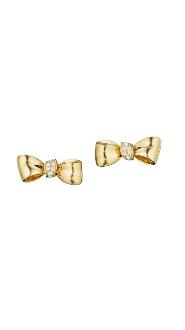 18K Gold Mini Knot Bow Studs