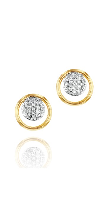 Yellow Gold Micro Infinity Loop Earrings