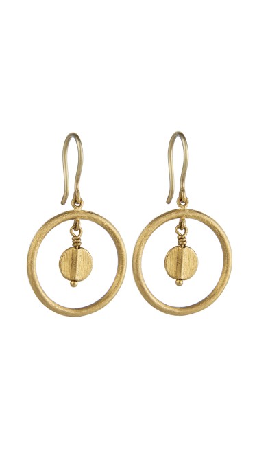 Yossi Harari Jewelry 24k Gold Jane Loop Earrings