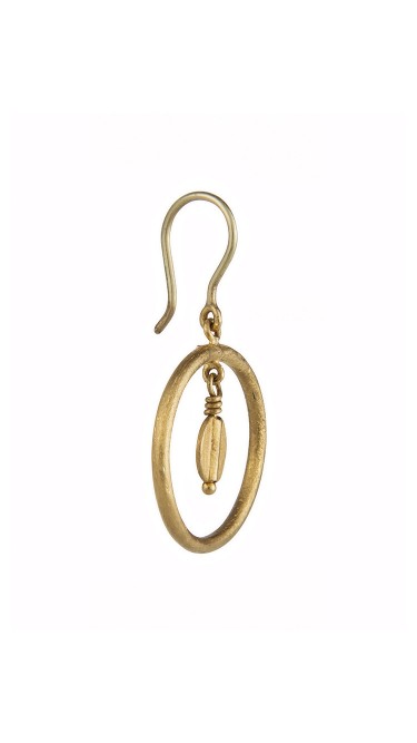 Yossi Harari Jewelry 24k Gold Jane Loop Earrings