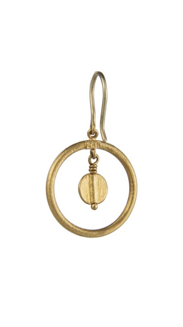 Yossi Harari Jewelry 24k Gold Jane Loop Earrings