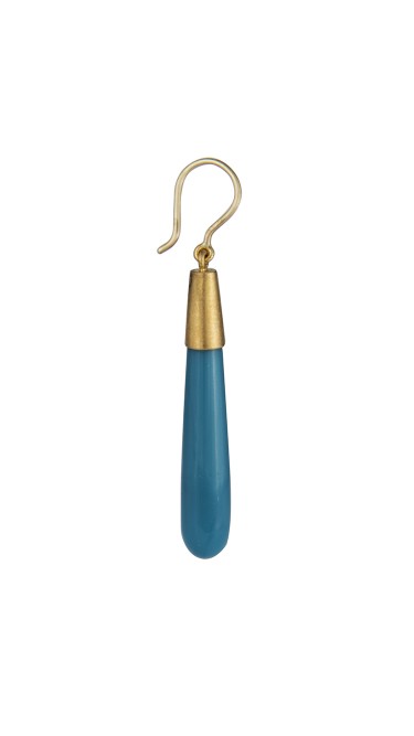 Yossi Harari Jewelry Roxanne 24k Gold Turquoise Jane Earrings