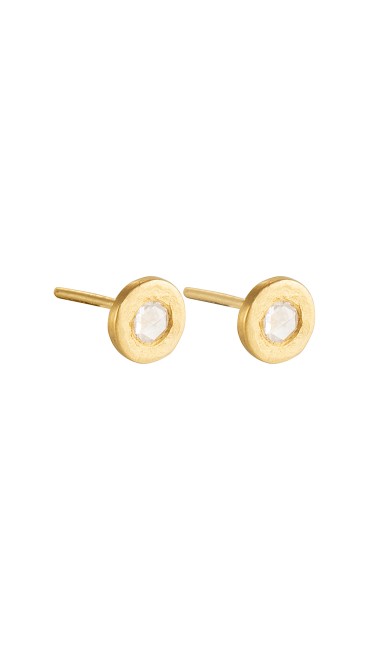 Yossi Harari Jewelry Roxanne 24k Gold Rose-Cut Diamond Mica Stud Earrings