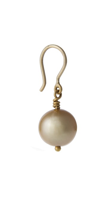 Yossi Harari Jewelry 24k Gold South Sea Cultured Pearl Drop Roxanne Earrings