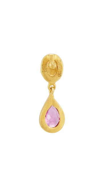 Yossi Harari Jewelry Roxanne 18k Gold Cirtine & Pink Tourmaline Mica Earrings