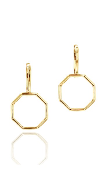 Yellow Gold Hero Leverback Earrings