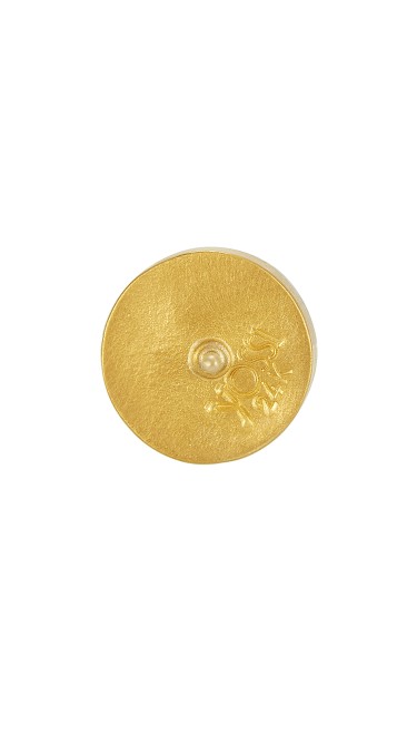 Yossi Harari Jewelry Roxanne 24k Gold Large Cultured Pearl Stud Earrings