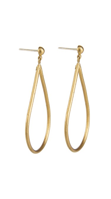 Yossi Harari Jewelry 24k Gold Jane Oval Earrings 