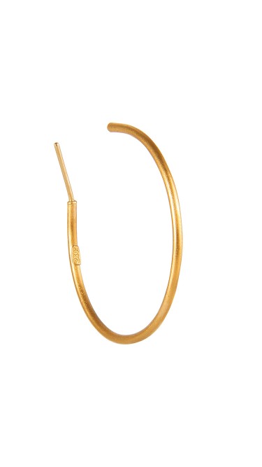 Yossi Harari Jewelry 24k Gold Medium Jane Hoop Earrings 