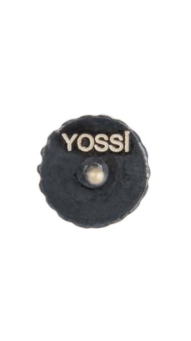 Yossi Harari Jewelry Oxidized Gilver Blue Diamond Lilah Earrings