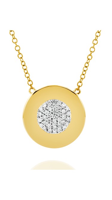 Yellow Gold Infinity Plate Necklace